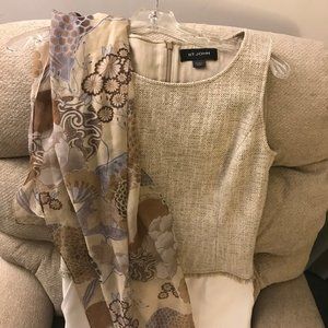 St. John Spring Women's Dress with St. John Scarf